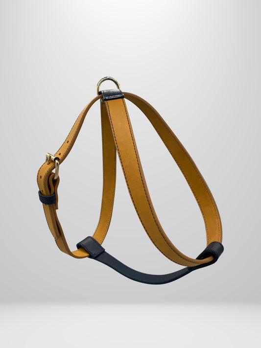 Coconut/Blueberry Leather Harness
